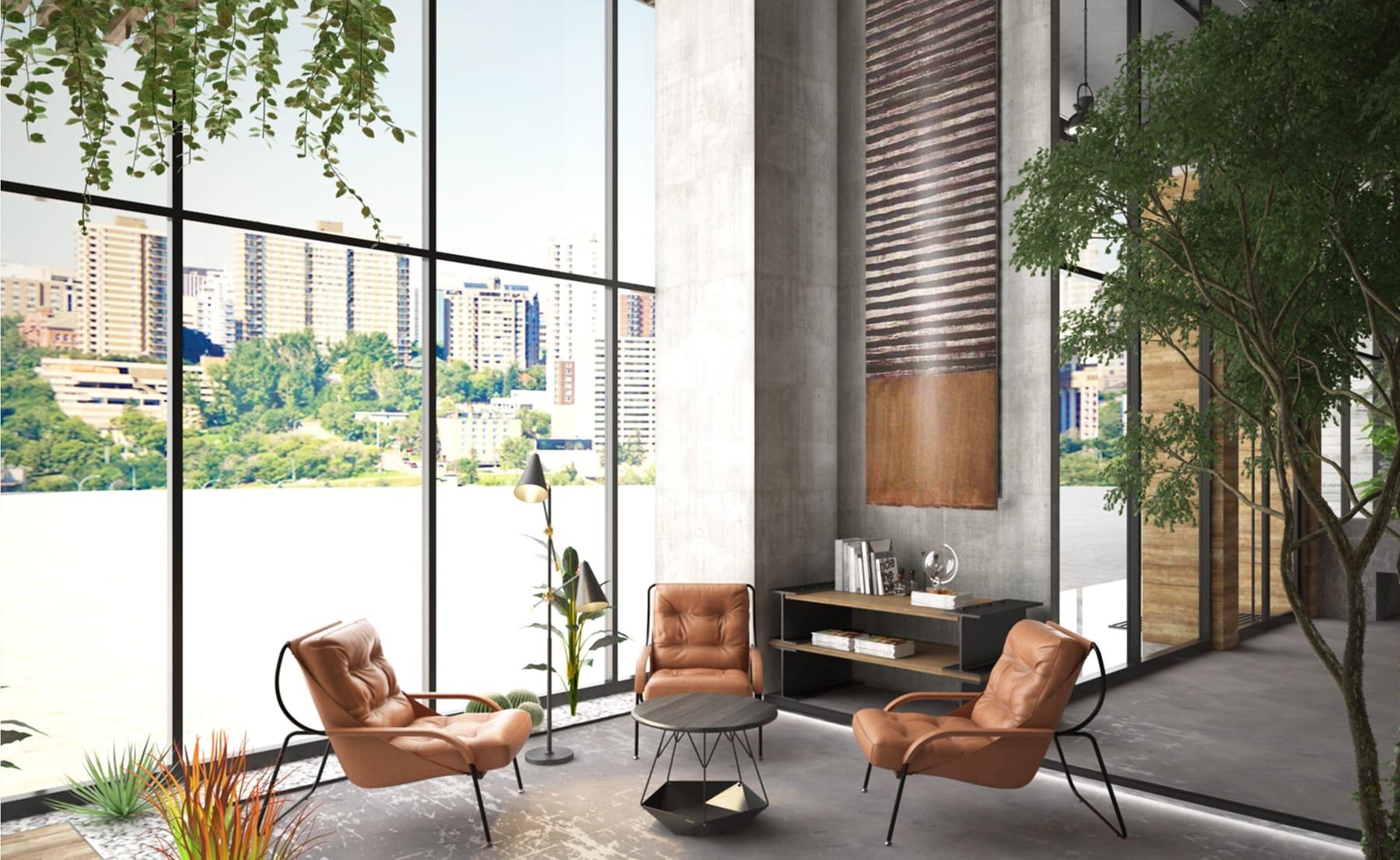 Cosmetics company office reception concept design