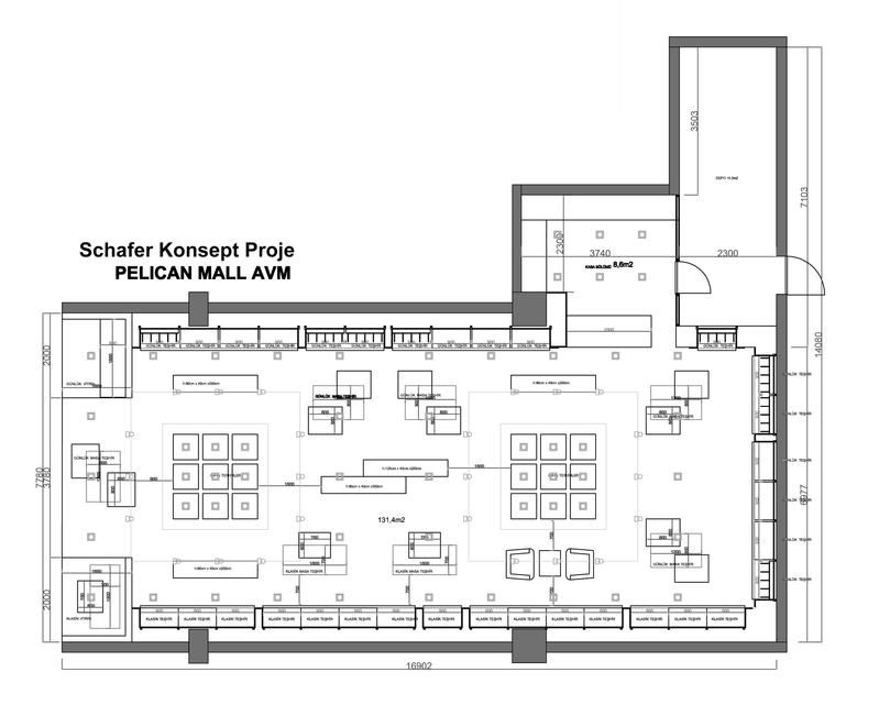 Schafer Store  floor plan, Pelican Mall AVM