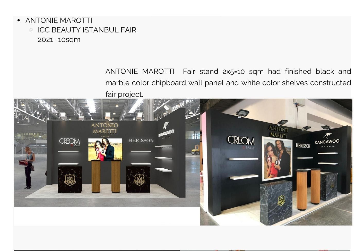 Antonio Marotti Stand Design -ICC Beauty Istanbul Fair 2021