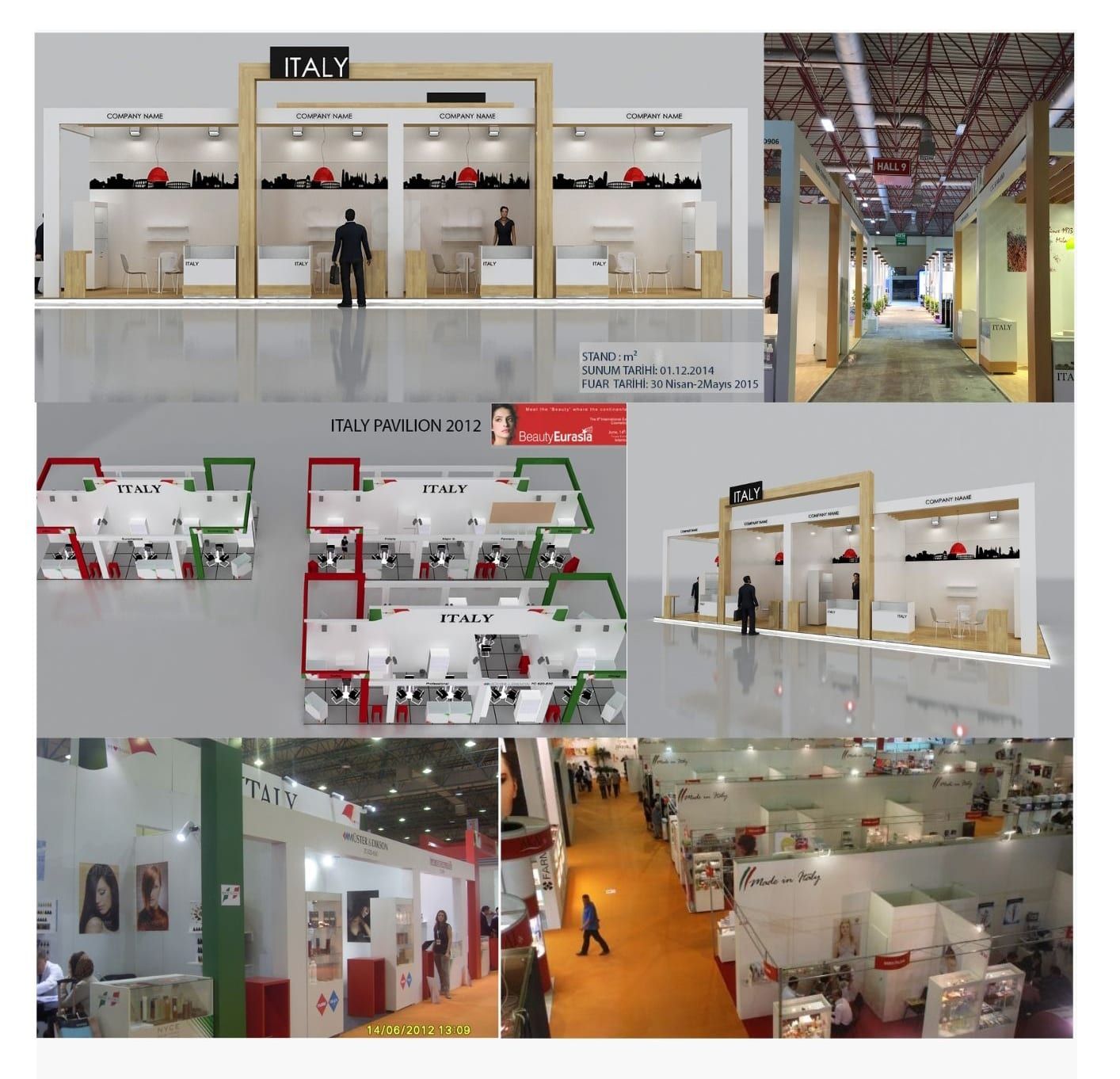 Italy Stand Design-Beauty Istanbul Cosmetic Fair 2012-2013-2014-2015