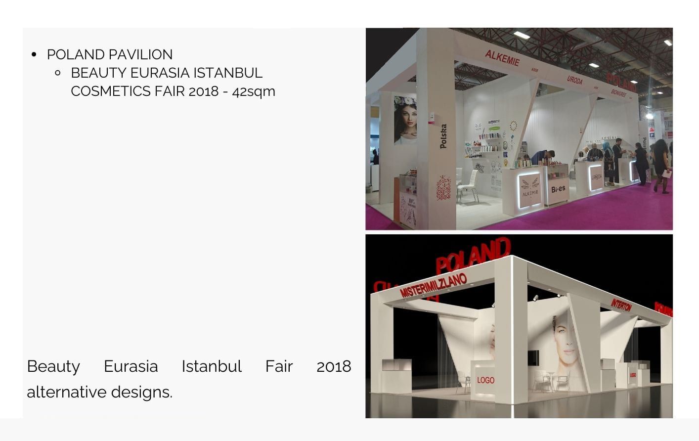 Poland Pavilion Stand Design -Beauty Istanbul Cosmetic Fair 2018