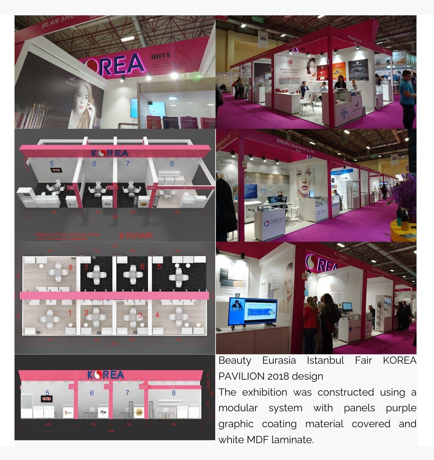 Korea Pavilion Stand Design -Beauty Istanbul Cosmetic Fair 2018
