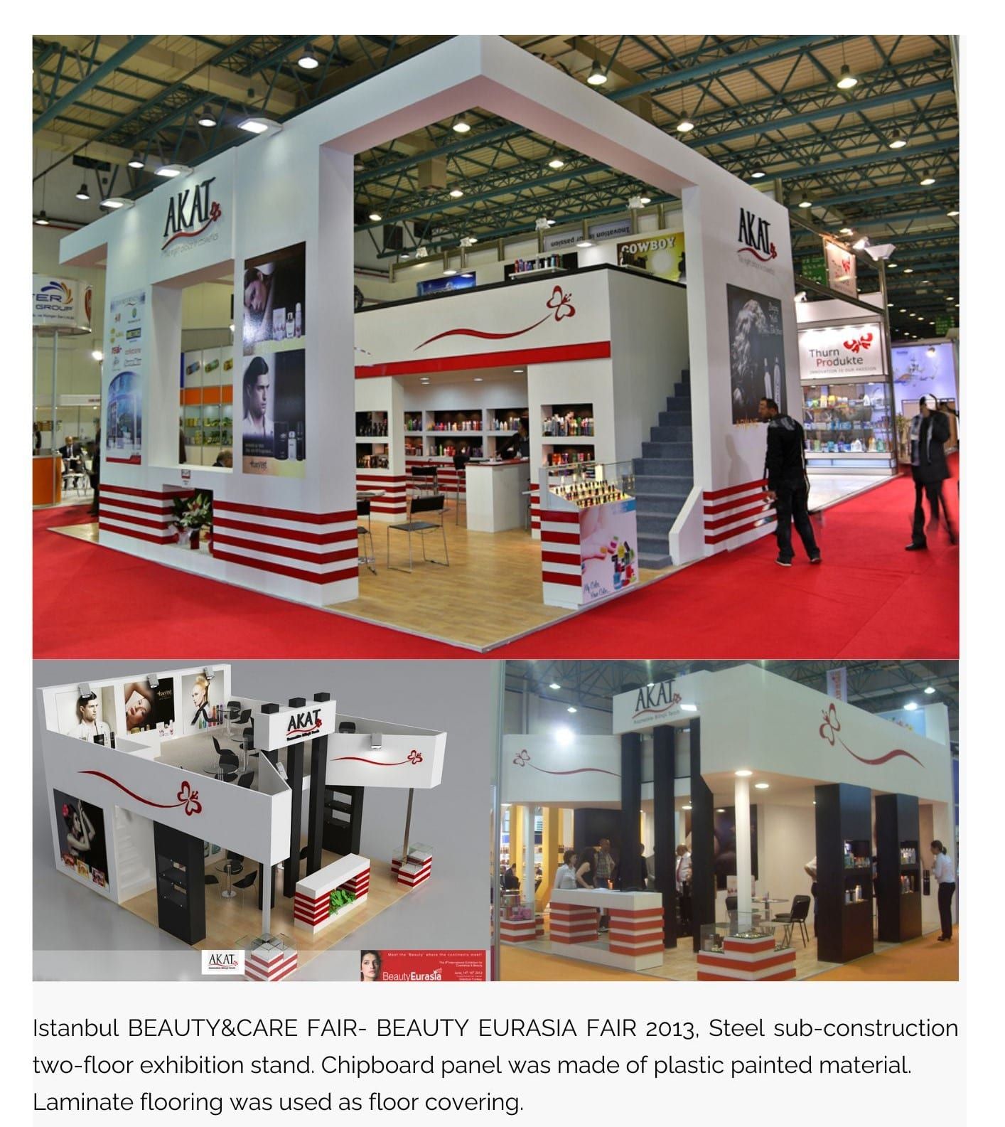 Akat Cosmetic Stand Design- Beauty& Care Fair Istanbul 2013-2012