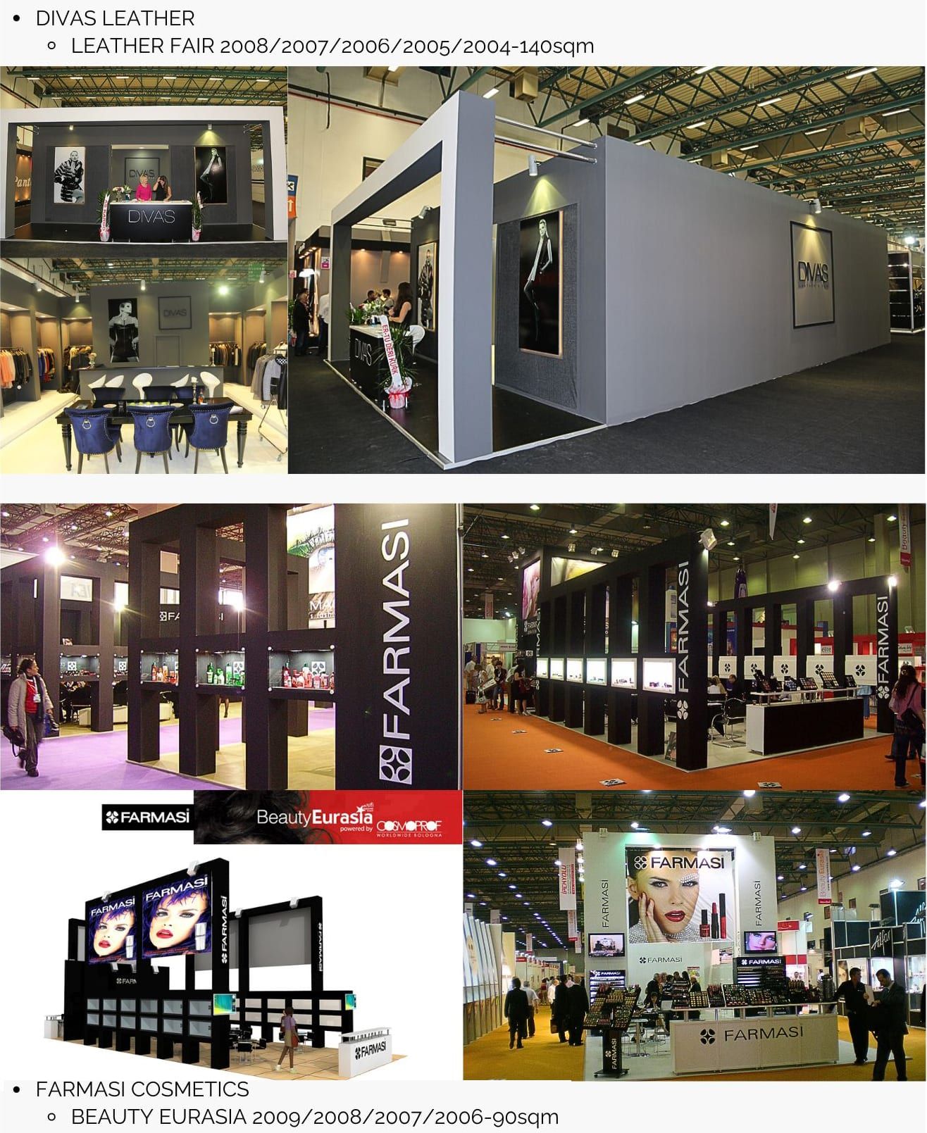 Divas Leather / Farmasi Cosmetic - Beauty Eurasia / Leather Fair 2009-2008-2007-2006-2005-2004