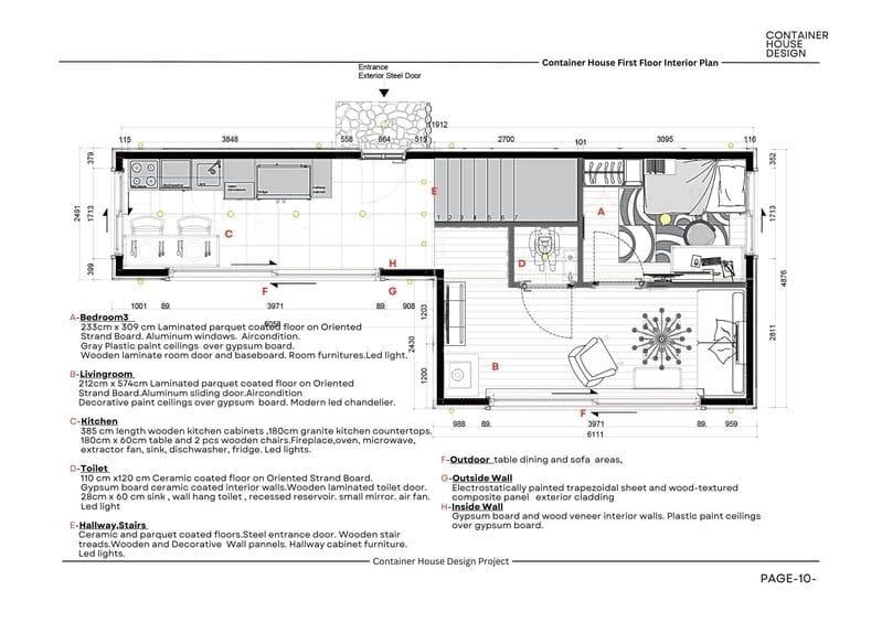 Second floor plan, alternate view