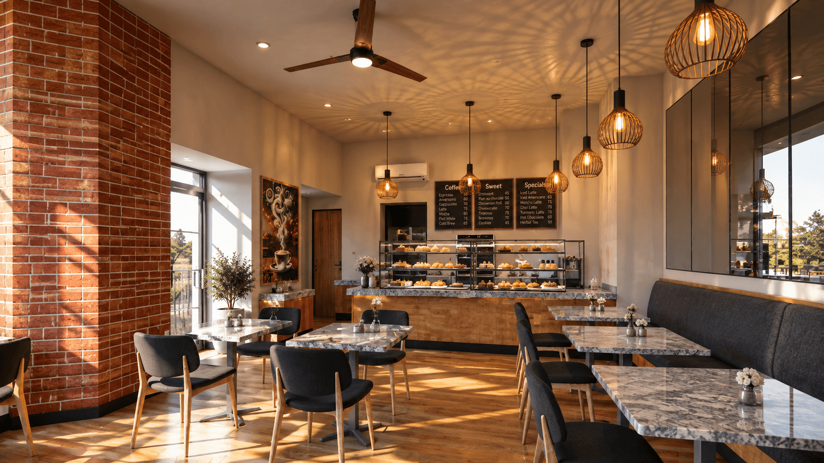 Bakery seating area